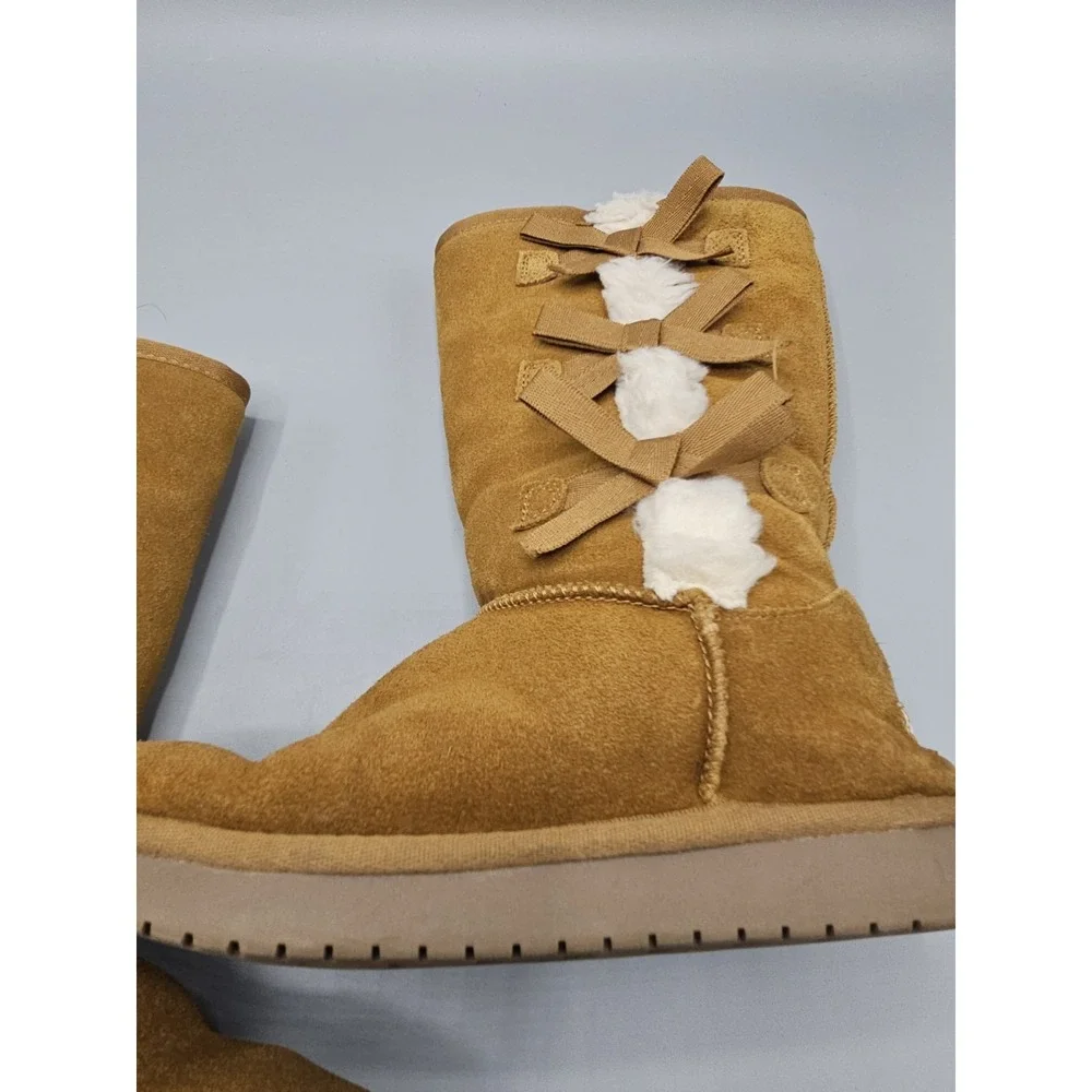 Koolaburra by UGG Victoria Tall Boots‎ Womens US 4 Chestnut Suede Pull On